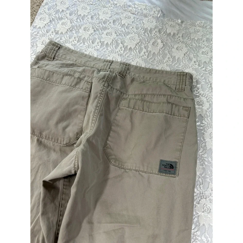 The North Face Mens Chino Pants Khaki Tan Straight Leg 34 Short Gorpcore Hiking